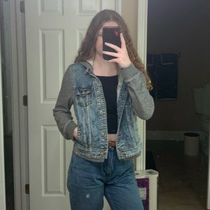 AMERICAN EAGLE Jean Jacket Hoodie